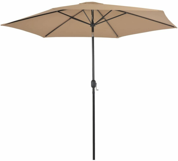 Aurinkovarjo metallirunko 300 cm harmaanruskea_1