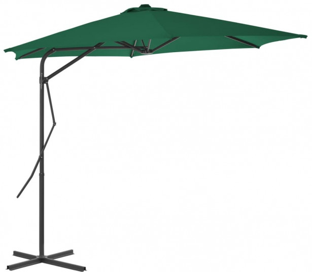 Aurinkovarjo terästanko 300 cm vihreä_1