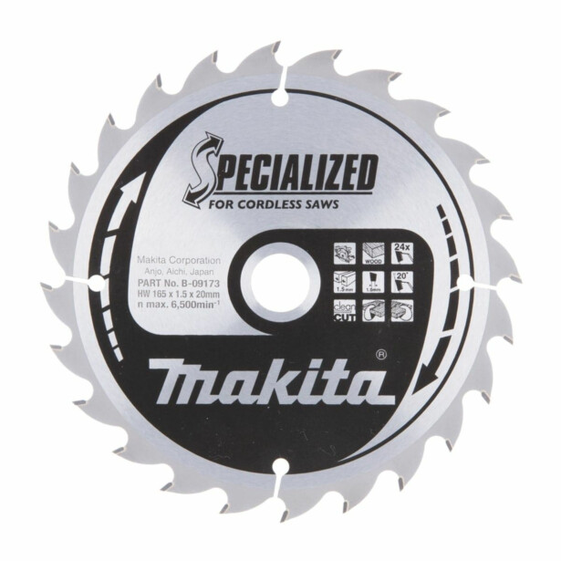 Pyörösahanterä Makita Specialized B-09173, 165x20x1.5mm, 24T