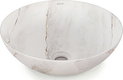 Malja-allas Bathco Luena, Ø400mm, calacatta