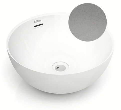 Malja-allas Bathco Bari Craquele, Ø370mm, harmaa