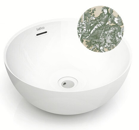 Malja-allas Bathco Bari, Ø370mm, vihreä