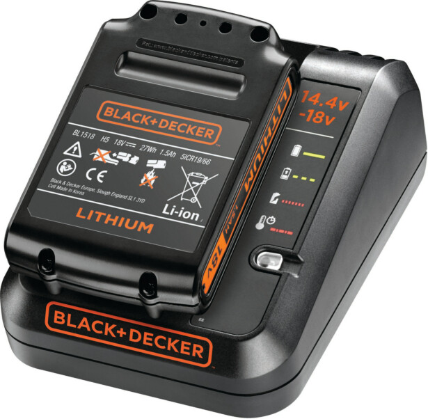Akku- ja laturipaketti Black+Decker, BDC1A15, 1A 1,5 Ah