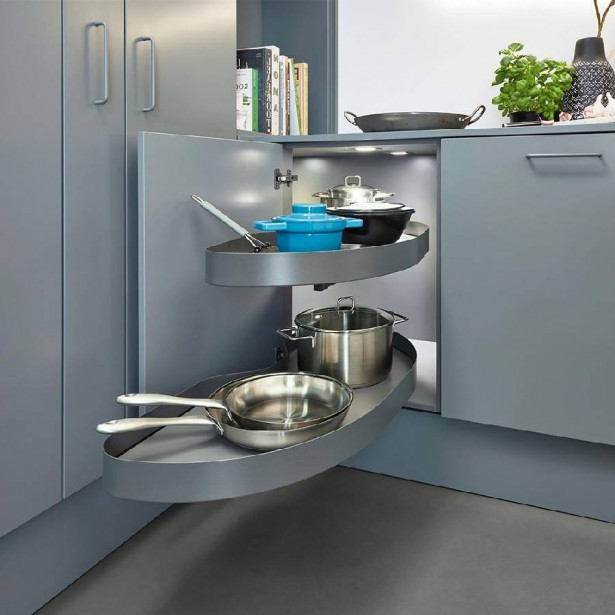 Kulmakaapin mekanismi Beslag Design Cornerstone Maxx Planero, iso, oikea, harmaa