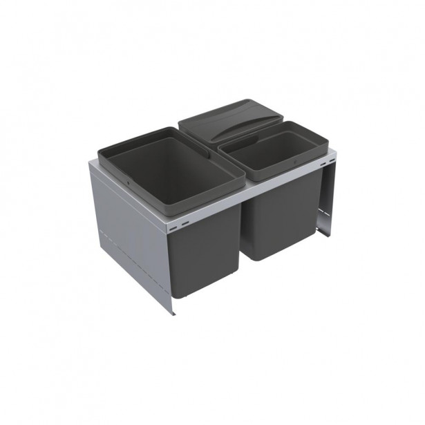 Jäteyksikkö Beslag Design Cube Compact, 600 mm runkoon, harmaa