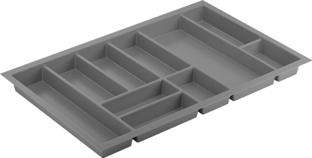 Ruokailuvälinelaatikko Beslag Design Basic 800, 725x473mm, harmaa