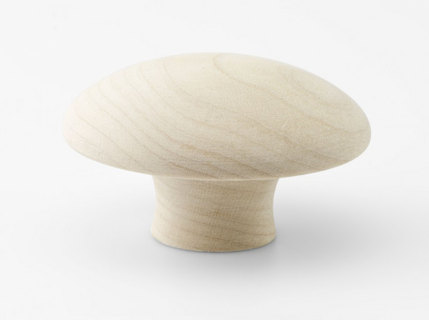 Nuppivedin Beslag Design Mushroom, Ø50x29mm, puuvalmis koivu