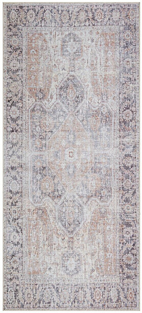 Käytävämatto Benina Kashan Sarouk, 80x200cm, kermanvaalea/oranssi