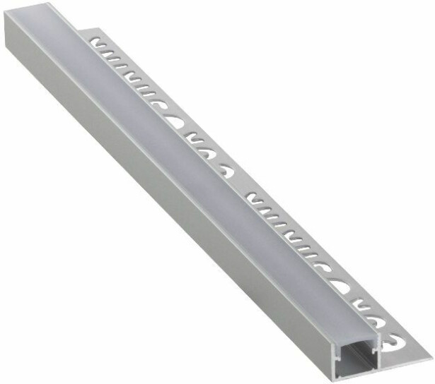LED-boordilista Euroshrink 302A, alumiini, 12mm x 2.5m, mattahopea