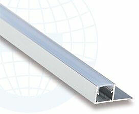 LED-boordilistan ulkokulmapala Euroshrink E-302A, alumiini, mattahopea