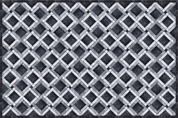 Pöytätabletti Beija Flor Marble Mosaic-1, 33x50cm, musta/valkoinen