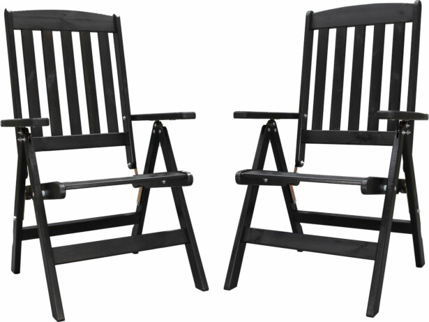 Säätönojatuoli Baltic Garden Oliver 2kpl musta
