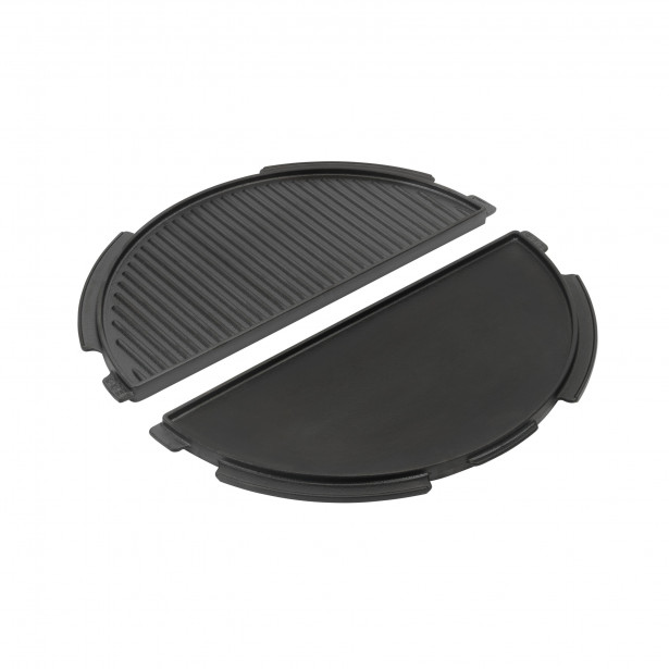 Valurauta plancha-levy Big Green Egg, XL, 2-puoleinen, puolikuu