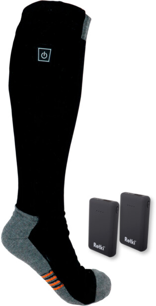 Lämpösukat Retki, akulla, 3000mAh, L/XL