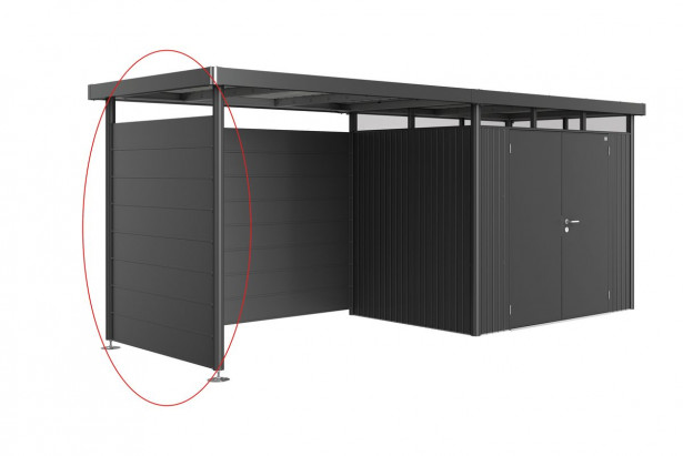 Sivuseinä sivukatokseen Biohort HighLine H2, eri värejä