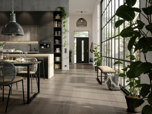 Kovetettu puulattia Bjelin Tammi Bonnarp 3.0 L Earth Grey, harjattu, mattalakattu