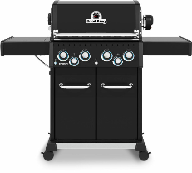 Kaasugrilli Broil King Baron 490 Shadow, 4 poltinta, sivukeitin, varraspaahdin