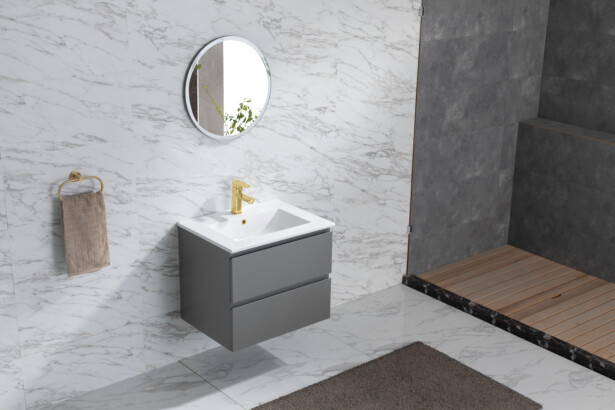 Allaskaappi ja pesuallas Bathlife Eufori 600, harmaa