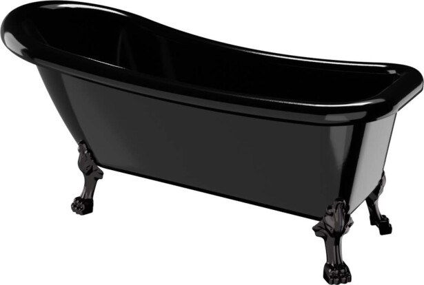 Kylpyamme Bathlife Ideal, 1530x760 mm, musta/musta