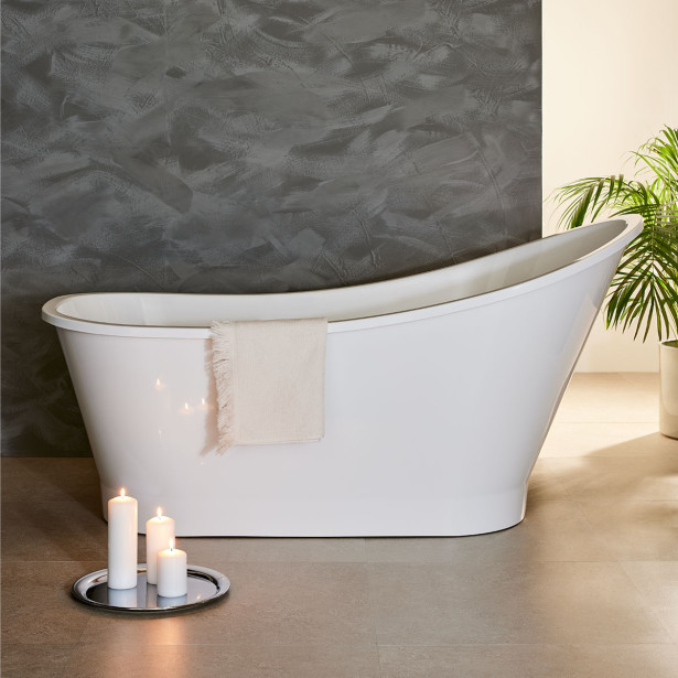 Kylpyamme Bathlife Dvala, 1600x730mm, valkoinen