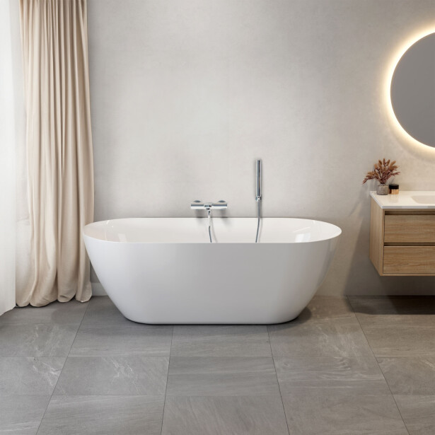 Kylpyamme Bathlife Stillsam, 1400x730 mm, akryyli, valkoinen