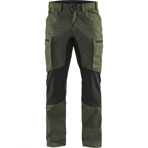 Housut Blåkläder 1459 Stretch, army green/musta