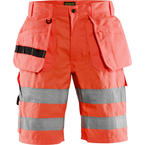 Riipputaskushortsit Blåkläder 1535 Highvis, huomiopunainen