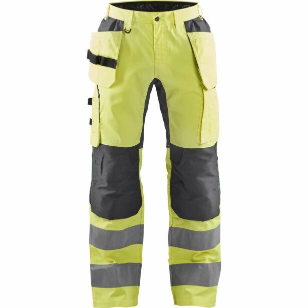 Riipputaskuhousut Blåkläder 1552 Highvis Stretch, huomiokeltainen/harmaa