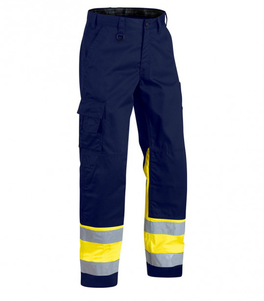 Huomiohousut Blåkläder 1564 Highvis, sininen/keltainen