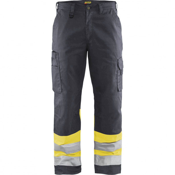 Huomiohousut Blåkläder 1564 Highvis, harmaa/huomiokeltainen