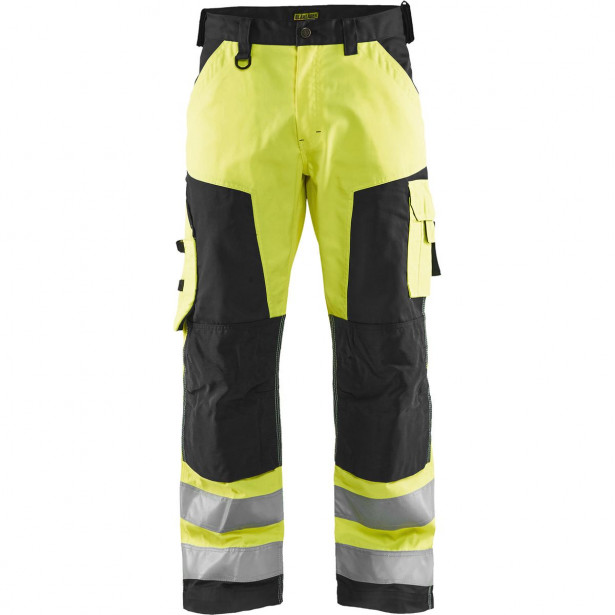 Huomiohousut Blåkläder 1566 Highvis, huomiokeltainen/musta