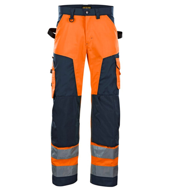 Huomiohousut Blåkläder 1566 Highvis, oranssi/sininen