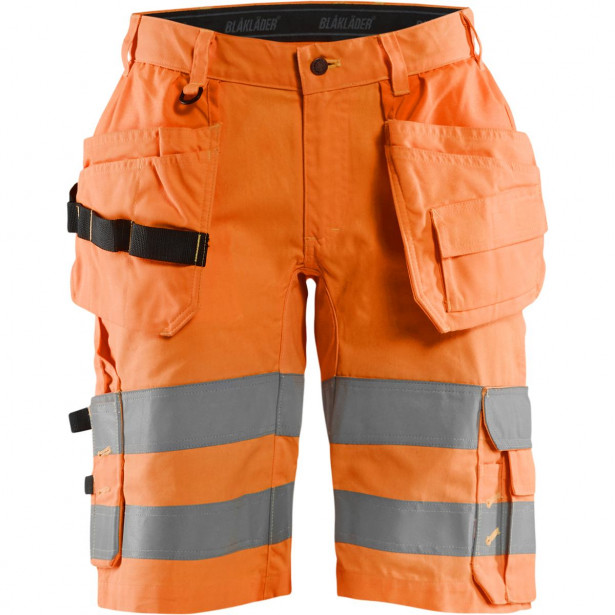 Riipputaskushortsit Blåkläder 1586 Highvis Stretch, huomio-oranssi