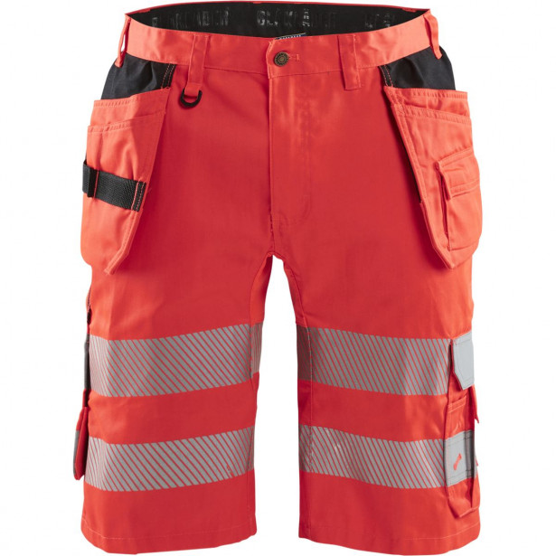 Riipputaskushortsit Blåkläder 1586 Highvis Stretch, huomiopunainen