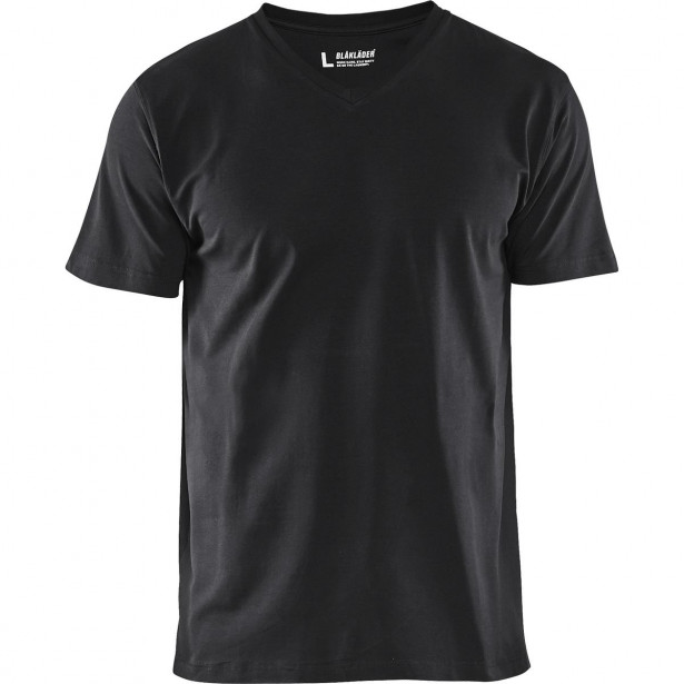 T-paita Blåkläder 3360 V-kauluksella, musta