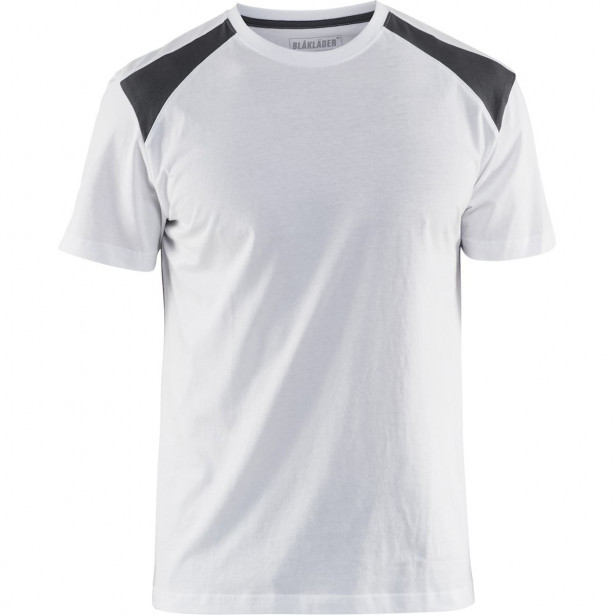 T-paita Blåkläder 3379, valkoinen/tummanharmaa