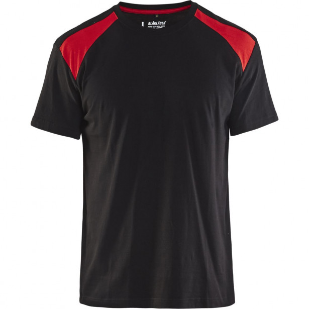 T-paita Blåkläder 3379, musta/punainen