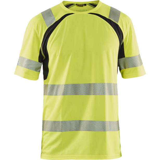 T-paita Blåkläder 3397 Highvis, huomiokeltainen/musta