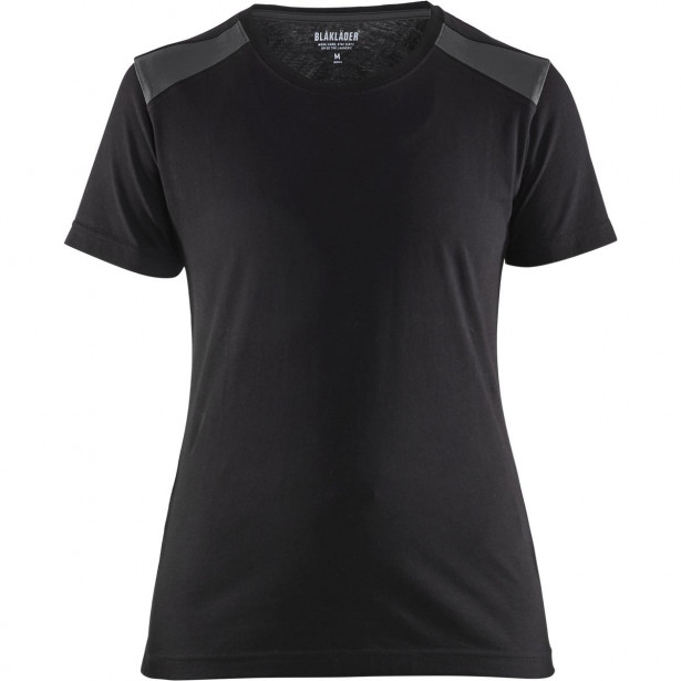 Naisten t-paita Blåkläder 3479, musta/tummanharmaa