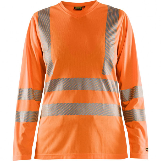 Naisten pitkähihainen t-paita Blåkläder 3485 Highvis, huomio-oranssi