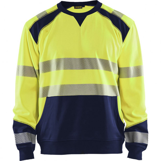 Collegepaita Blåkläder 3541 Highvis, huomiokeltainen/sininen