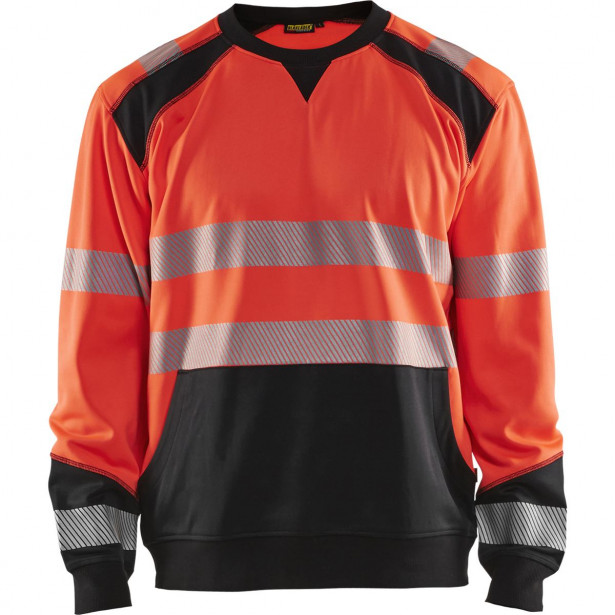 Collegepaita Blåkläder 3541 Highvis, huomiopunainen/musta