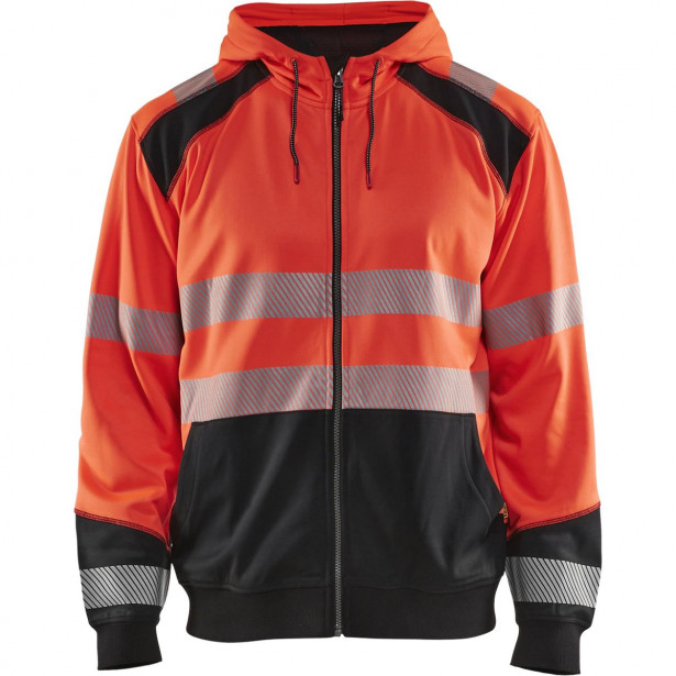 Huppari Blåkläder 3546 Highvis, huomiopunainen/musta