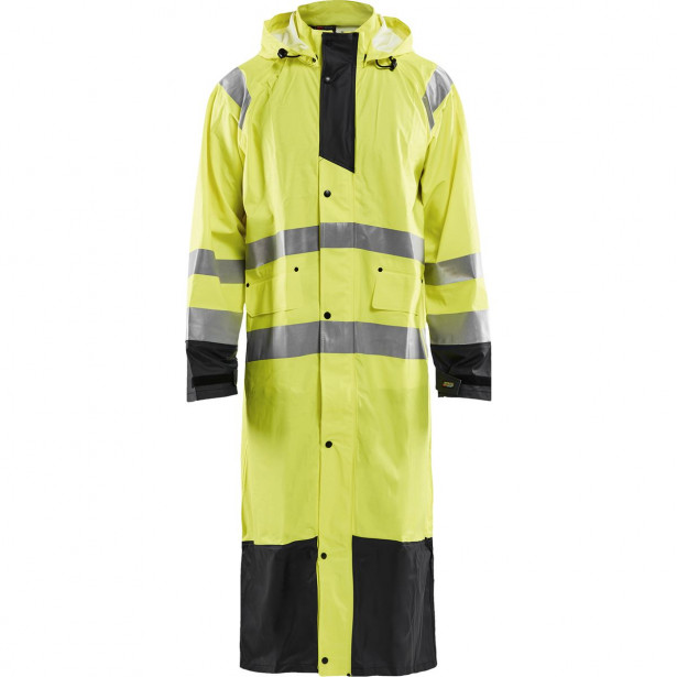 Pitkä sadetakki Blåkläder 4325 Highvis, huomiokeltainen/musta