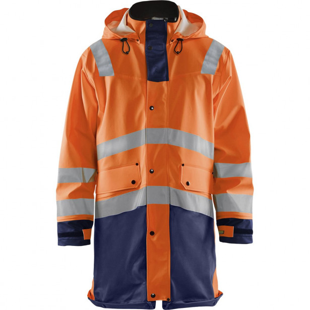 Huomiosadetakki Blåkläder 4326 Highvis, huomio-oranssi/sininen