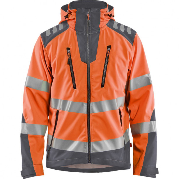 Softshell-takki Blåkläder 4491 Highvis, huomio-oranssi/harmaa