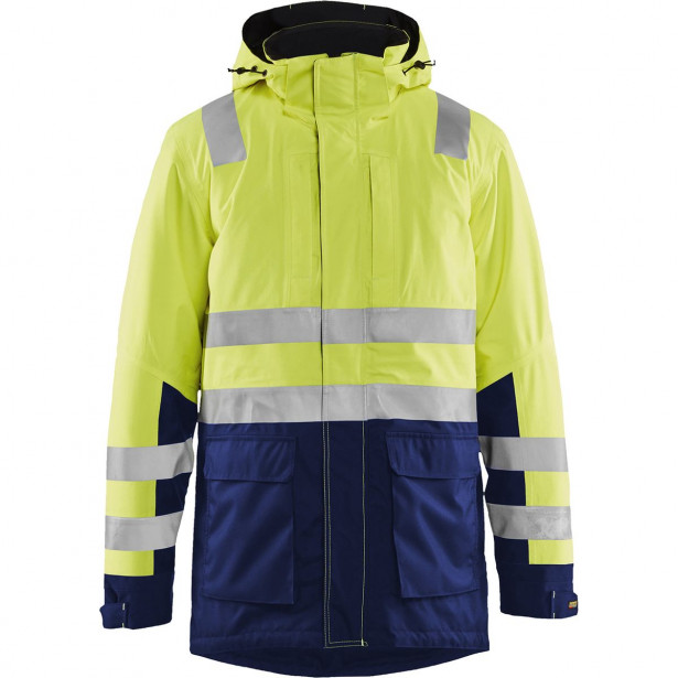 Talviparka Blåkläder 4495 Highvis, huomiokeltainen/sininen