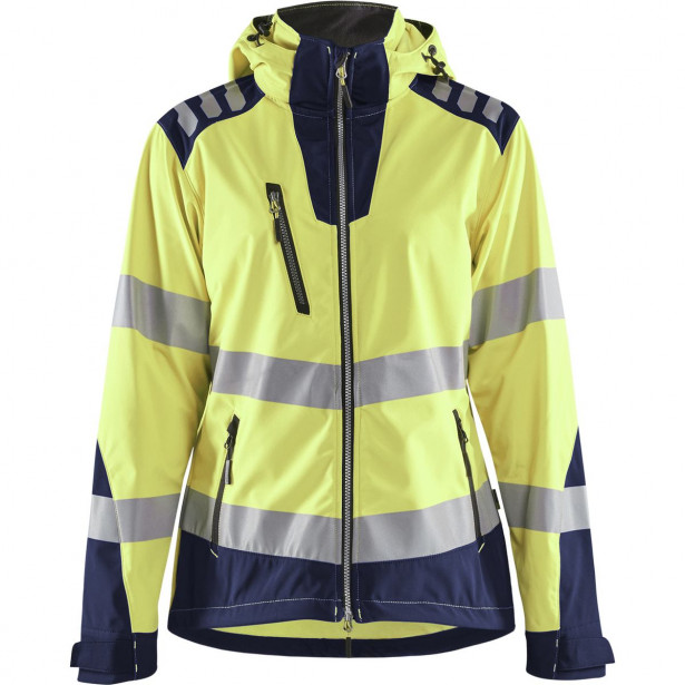 Naisten softshell-takki Blåkläder 4791 Highvis, huomiokeltainen/sininen