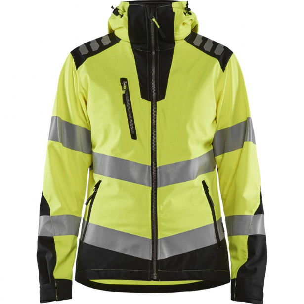 Naisten softshell-takki Blåkläder 4791 Highvis, huomiokeltainen/musta