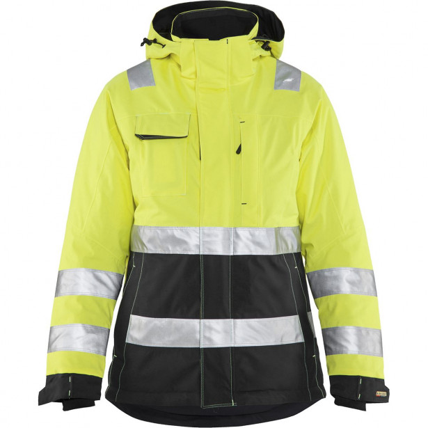 Naisten talvitakki Blåkläder 4872 Highvis, huomiokeltainen/musta